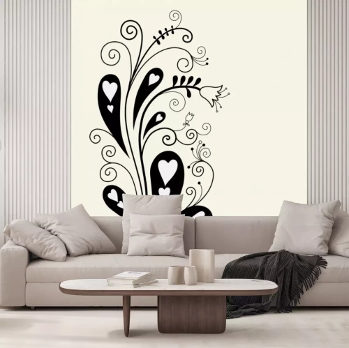 Sticker floral background