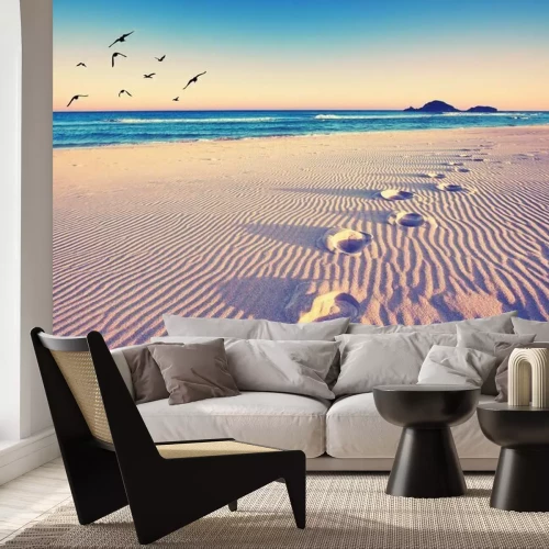 Fototapete Magische Fußspuren im Sand