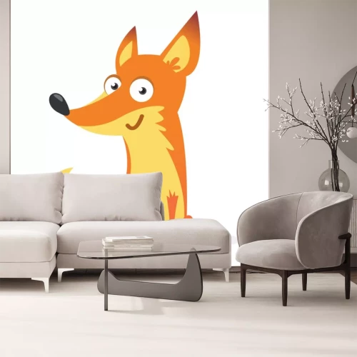 Sticker Rotfuchs mit großen Augen und forschem Gesicht