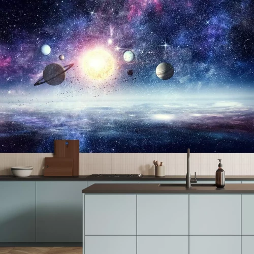 Fototapete Weltraumplaneten und Nebel