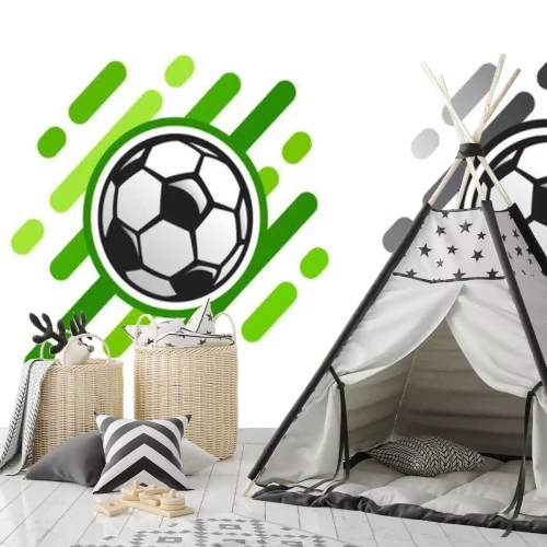 Sticker Zwei Fußballgrafiken in verschiedenen Farben