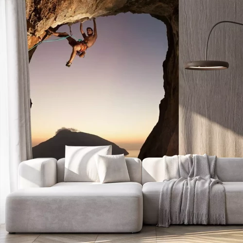 Fototapete Extremes Bergklettern