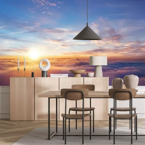 Fototapete Sonnenuntergang in den Wolken