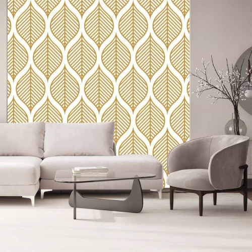 Fototapete Geometrische Blätter im Retro-Stil