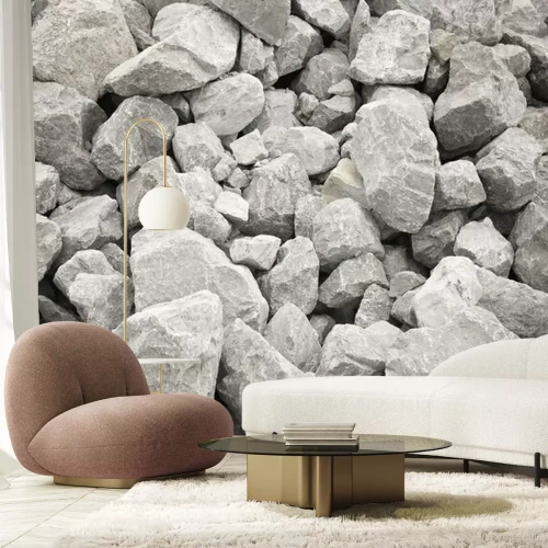 Fototapete Felssteine in Grau