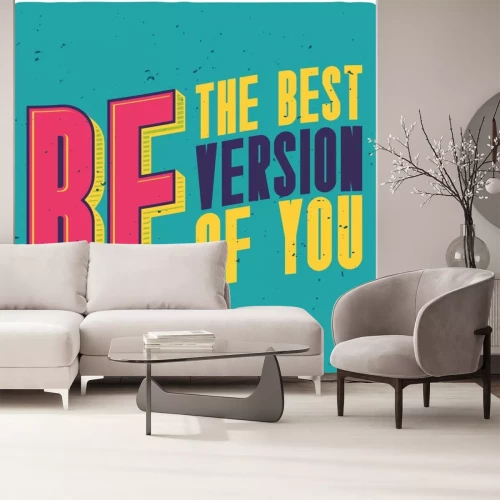 Sticker Motivationsplakat. Inspirierende Zitat Design.