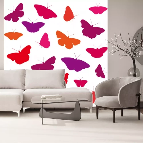 Sticker Buntes Muster mit Schmetterlingen