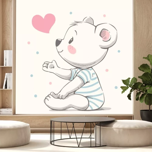 Sticker Kleines Bärchen in Pastellfarben