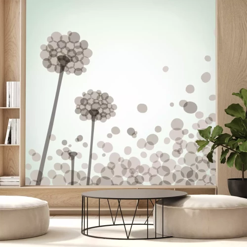 Sticker Große Blumen in einer abstrakten Form