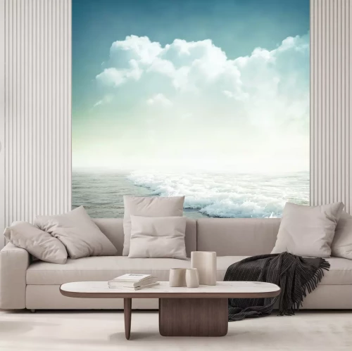 Fototapete Sommerlandschaft mit Aussicht auf Strand