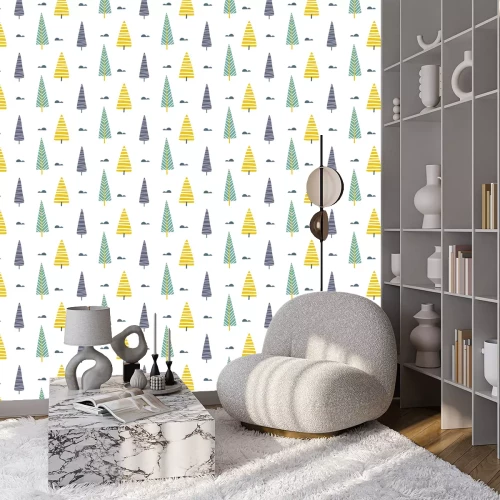 Tapete Wald im skandinavischen Stil