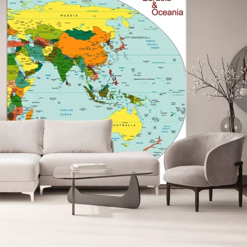 Sticker Eurasia Ozeanien Welt kontinent