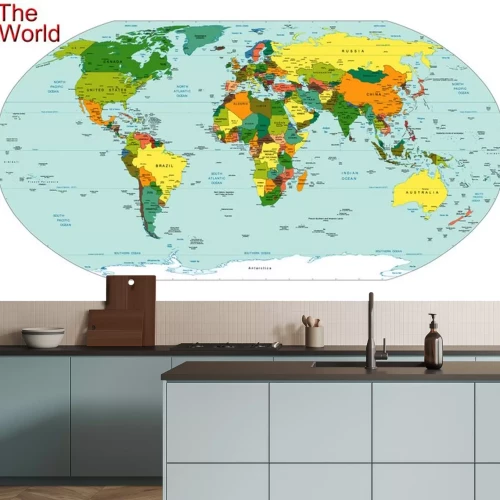 Sticker World Earth Kontinent Land Karte