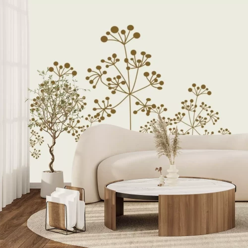 Sticker Feldblumen auf grauem Hintergrund