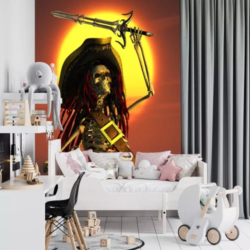 Sticker Skeleton Pirat im Tropical Sun