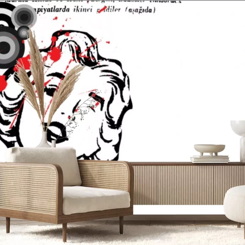 Sticker Vektor-Grunge- Hintergrund mit Frauen