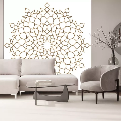 Sticker Arabischer Kreis Muster Monoline Ornament