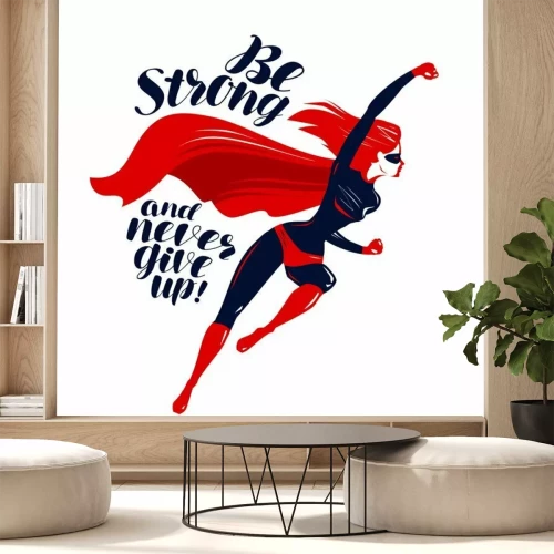 Sticker Superheld im Flug