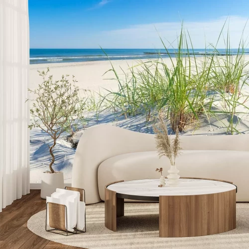 Fototapete Strand Sand und Wasser