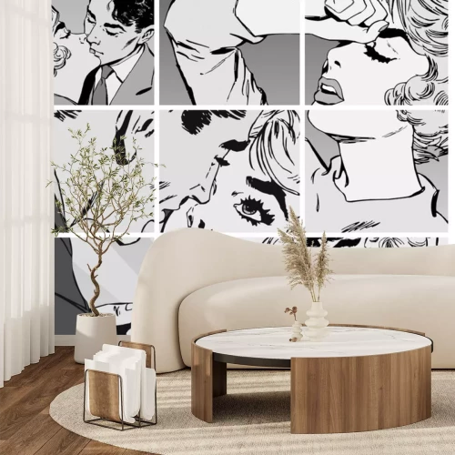 Sticker Sammlung von Illustrationen, Paare in der Liebe