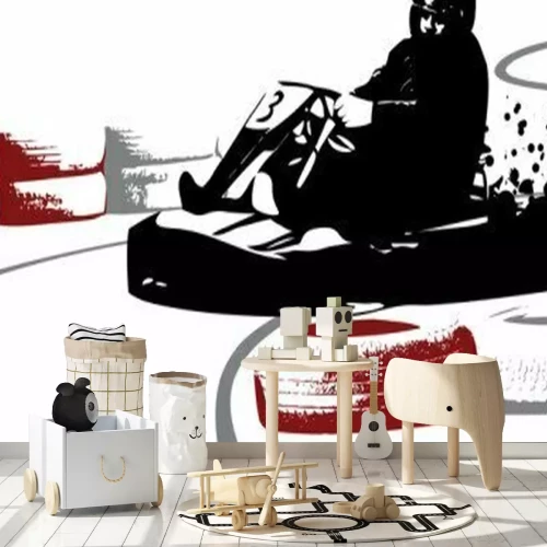 Fototapete Gokart-Fahrer