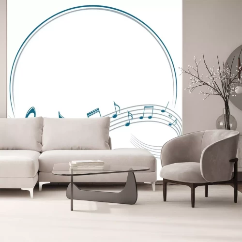 Sticker Noten Violinschlüssel in Blau