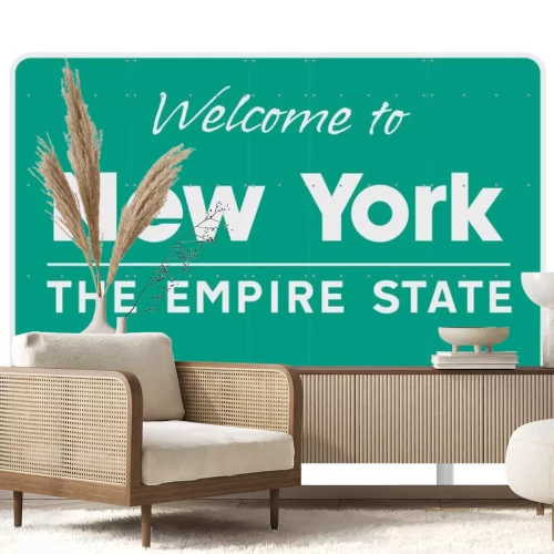 Sticker Willkommen bei New York Straßenschild