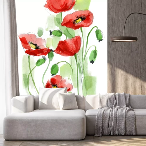 Sticker Feldblumen auf einem Gemälde