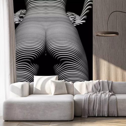 Fototapete Schwarz-weißer Akt