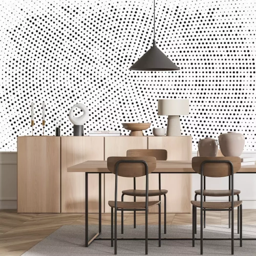 Sticker Halbton gepunkteten Hintergrund. Halbton-Effekt-Vektor-Muster. Kreispunkte lokalisiert auf dem weißen Hintergrund.