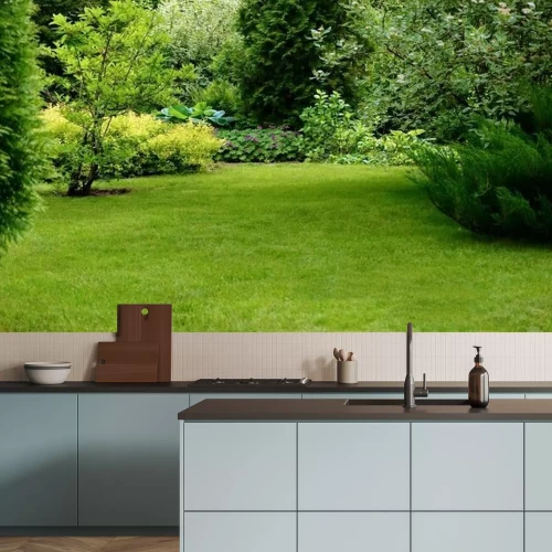 Fototapete Rasen im Garten