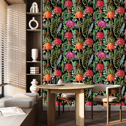 Tapete Tropische Paradiesblumen