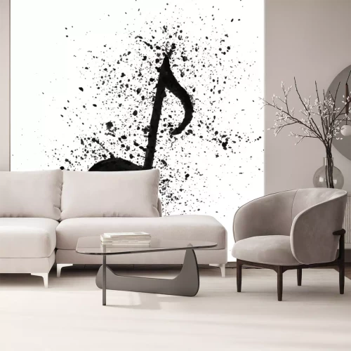 Sticker Note, die aus Punkten schwarzer Tinte besteht