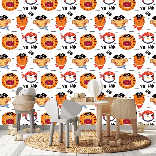 Tapete Besatzung eines Piratenschiffes