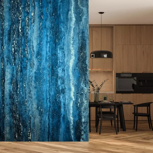 Sticker Blaue Marmortextur