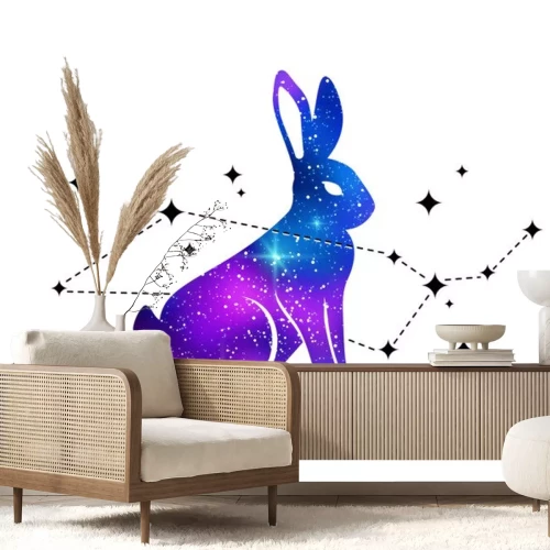 Sticker Kaninchen und Sternbild von Cetus