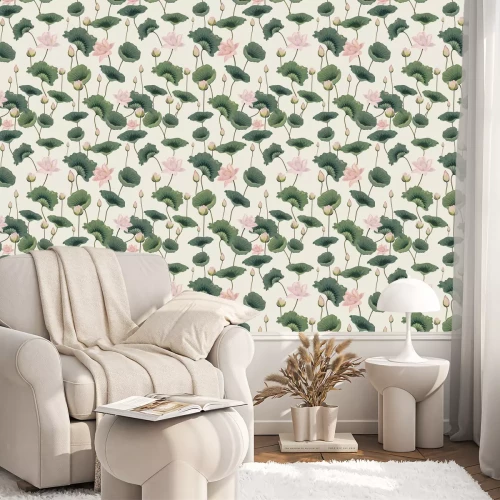 Tapete nahtloses Muster mit Lotusblumen