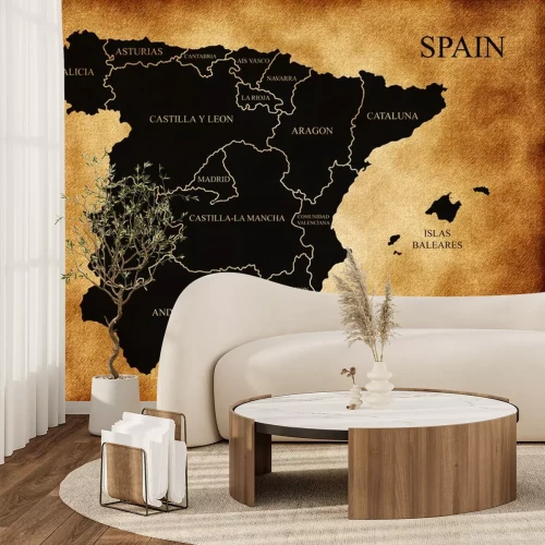 Sticker Karte der administrativen Abteilungen von Spanien