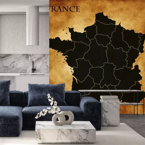 Sticker Frankreich Karte mit den Regionen