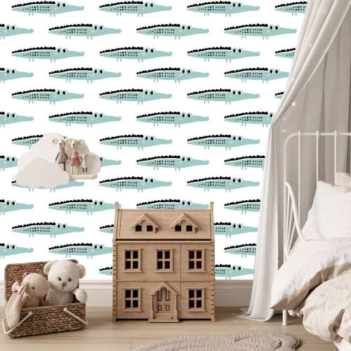 Tapete Märchenkrokodile