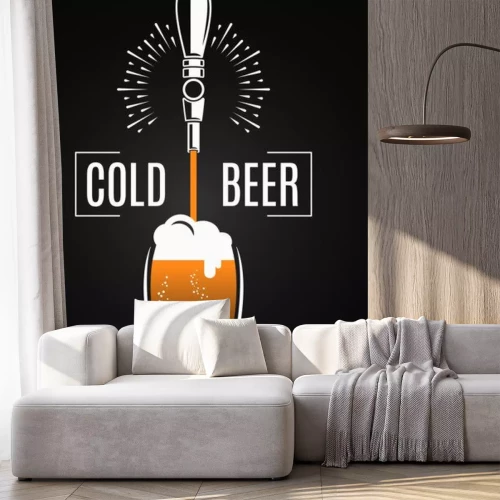 Sticker Bier vom Zapfhahn gegossen Grafik