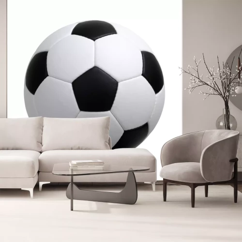 Sticker Fußball auf weißem Hintergrund