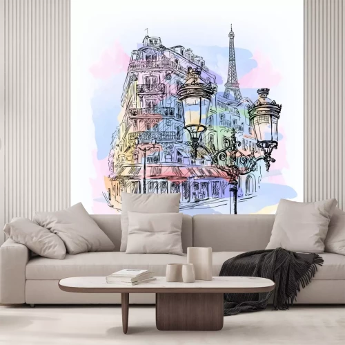Sticker Pariser Aquarellskizze