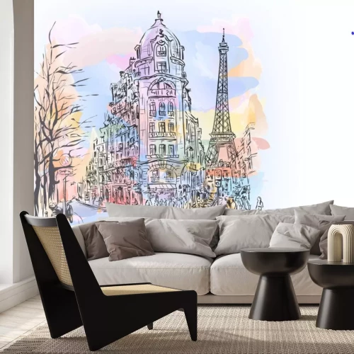 Sticker Pariser Aquarellskizze