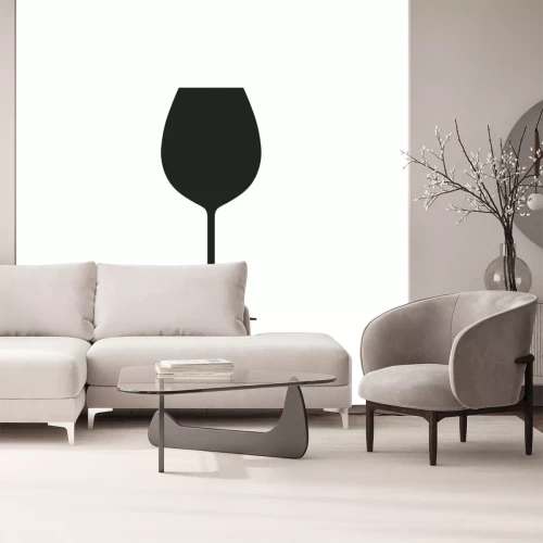 Sticker Schwarzes Weinglas Grafik