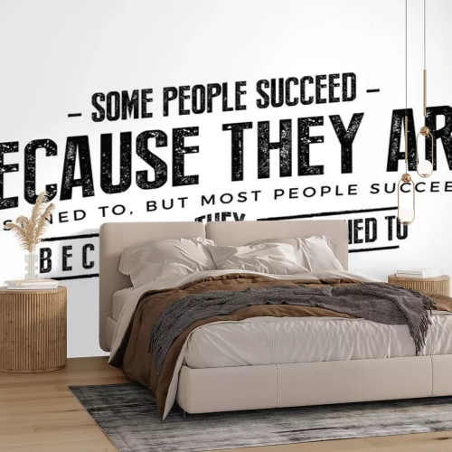 Sticker Einige Menschen haben Erfolg, weil sie dazu bestimmt sind, aber die meisten Menschen haben Erfolg, weil sie dazu entschlossen sind.