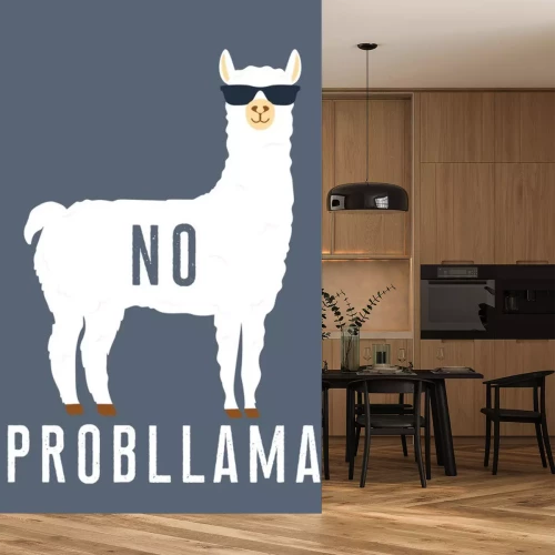 Sticker Kein Motiv-Lama-Motivationszitat