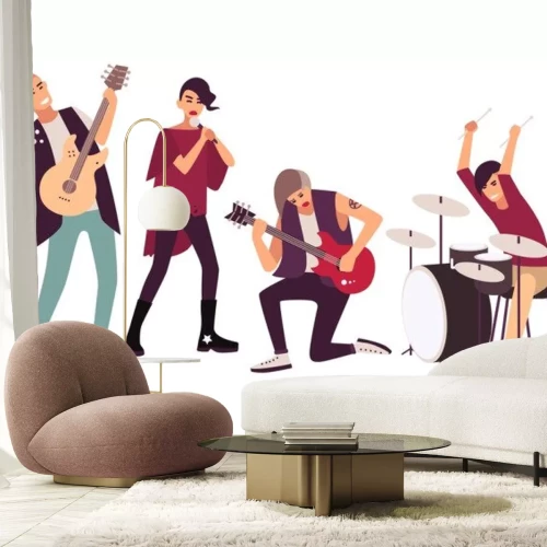 Sticker Rockband mit Punk-Akzenten Grafik