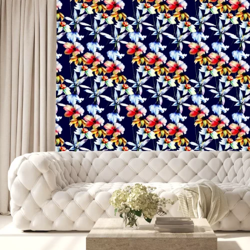 Tapete Nahtlose Tapete mit Frühlingsblumen