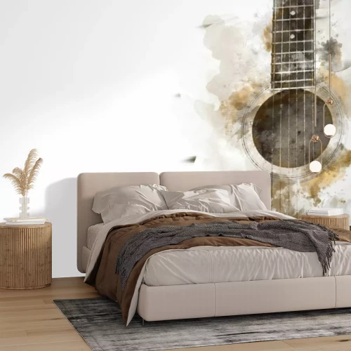 Fototapete Abstrakte Gitarre Aquarell